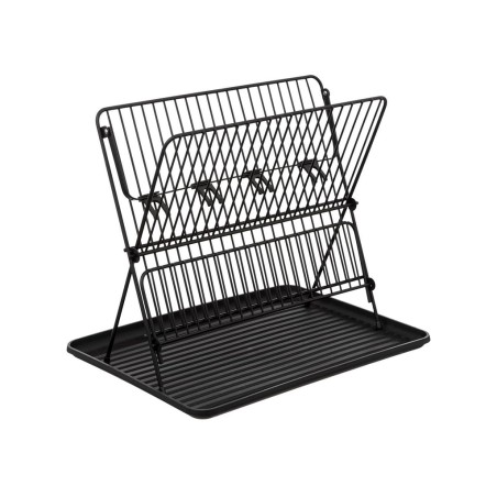 Escurreplatos Plegable Metal Negro
