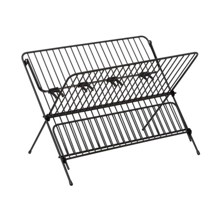 Escurreplatos Plegable Metal Negro