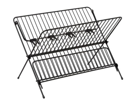 Escurreplatos Plegable Metal Negro