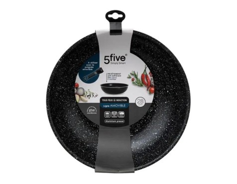 Wok Alumini Nansa Extraïble Negre ø280