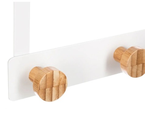 Penjador Per Porta 3 Ganxos Metàlic Blanc