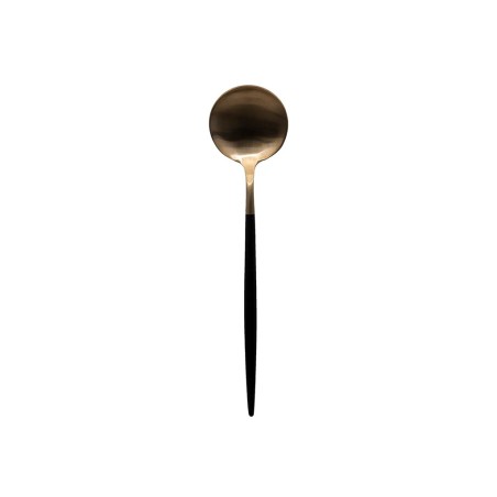 Set De Cubiertos Ida Inox Negro Dorado 24 Un