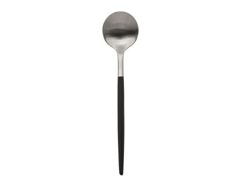 Set De Cubiertos Ida Inox Inox Y Negro 24 Un