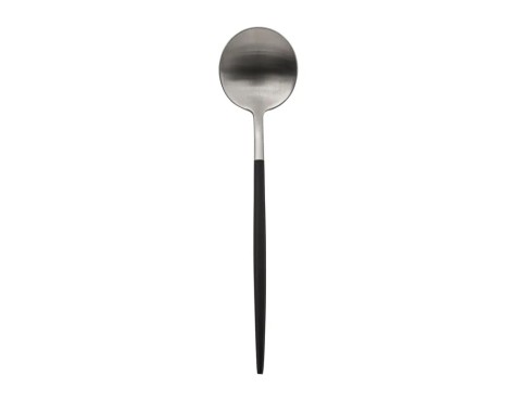 Set De Cubiertos Ida Inox Inox Y Negro 24 Un