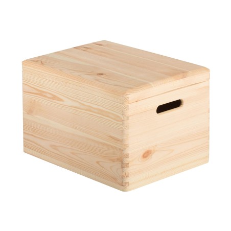 Caja Con Tapa Madera Pino Macizo Natural