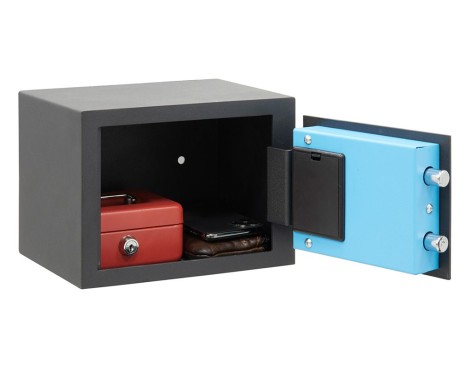 Caja Fuerte De Sobreponer Electronica Blue Grafito