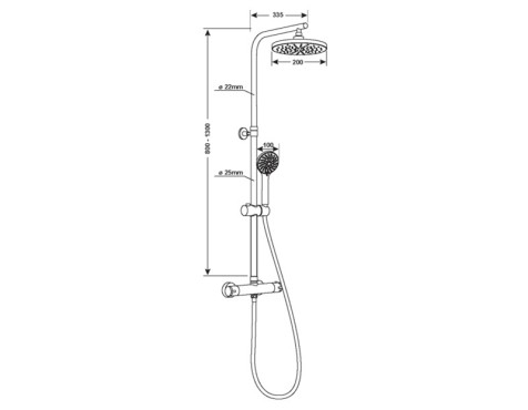 Columna Ducha Perfect Neo Grifo Termostático