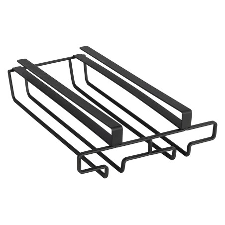 Colgador Interior Armario Cocina 6 Copas Negro