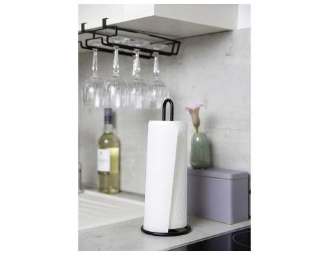 Colgador Interior Armario Cocina 6 Copas Negro