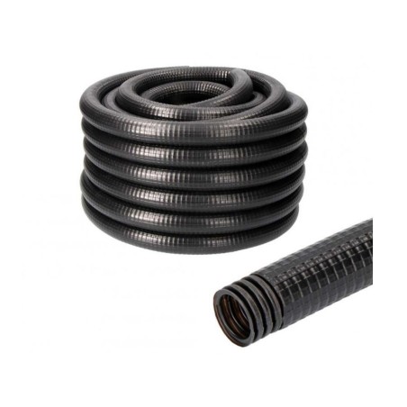 Tub Coarrugat Exterior Pvc Negre