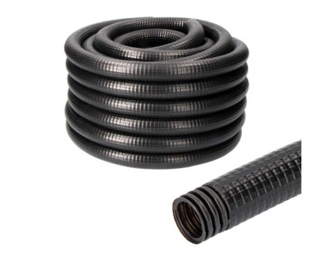 Tub Coarrugat Exterior Pvc Negre