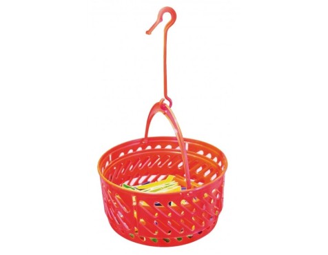 Cesta Pinzas Ropa Extensible Roja 36 Pinzas