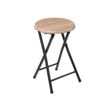Taburete Bajo Plegable Metálico Madera