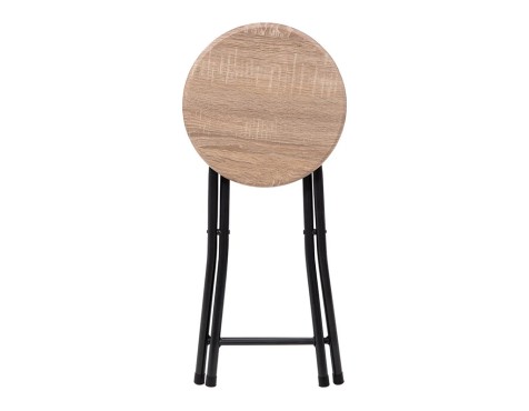 Taburete Bajo Plegable Metálico Madera