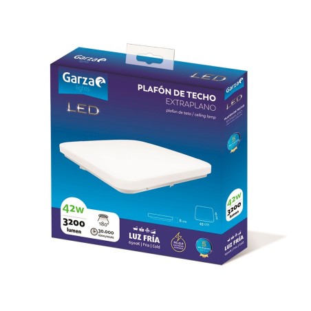 Plafó Led Quadrat Garza Extraplà Llum Freda