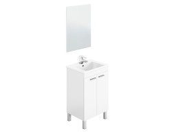 Moble De Bany Koncept Blanc Amb Mirall I Lavabo