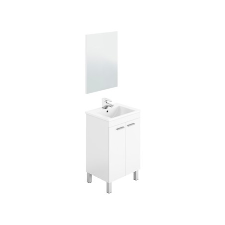 Moble De Bany Koncept Blanc Amb Mirall I Lavabo