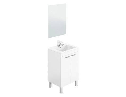 Moble De Bany Koncept Blanc Amb Mirall I Lavabo