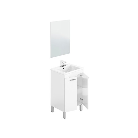 Moble De Bany Koncept Blanc Amb Mirall I Lavabo