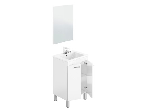 Moble De Bany Koncept Blanc Amb Mirall I Lavabo