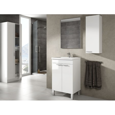Moble De Bany Koncept Blanc Amb Mirall I Lavabo