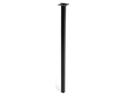Pata Mesa Acero Cuadrada Negra 25X25X700Mm