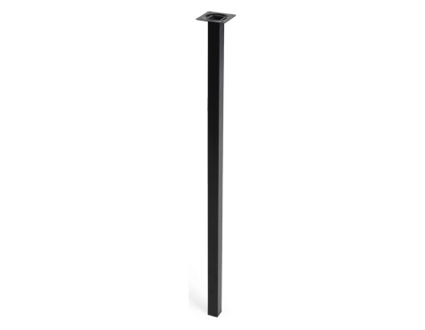 Pata Mesa Acero Cuadrada Negra 25X25X700Mm
