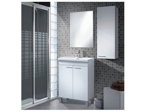 Columna Baño Suspendida 1 Puerta Blanca