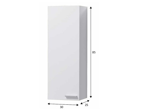 Columna Baño Suspendida 1 Puerta Blanca