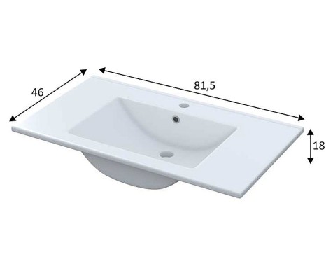 Encimera Lavabo Ceràmic Blanc