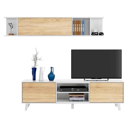 Mueble Salón Zaiken Roble Canadian Blanco