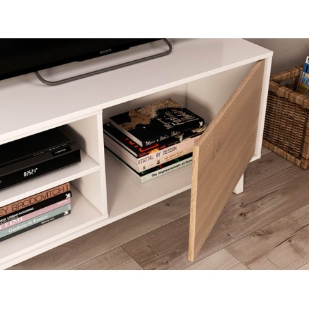 Mueble Salón Zaiken Roble Canadian Blanco