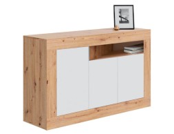 Aparador Baltik 3 Puertas Roble Nodi Blanco Artik
