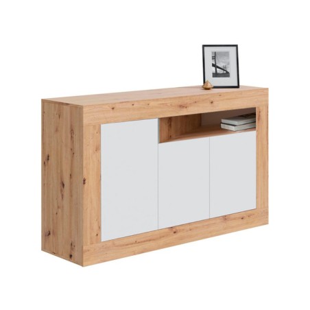 Aparador Baltik 3 Puertas Roble Nodi Blanco Artik