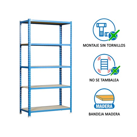 Estantería Metálica Maderclick Plus 5 Estantes