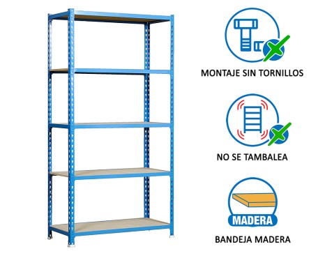 Estantería Metálica Maderclick Plus 5 Estantes