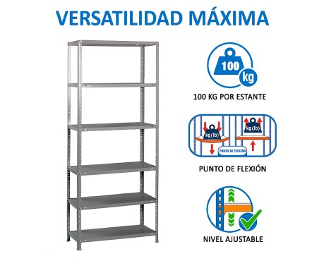 Prestatgeria Metàl·Lica Comfort Gris Simonrack