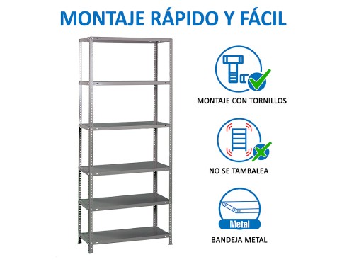 Prestatgeria Metàl·Lica Comfort Gris Simonrack