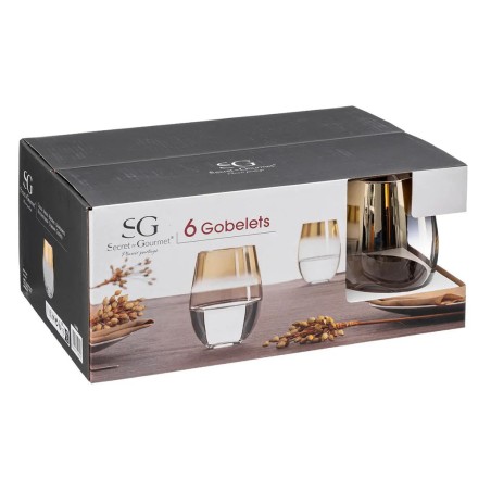 Juego 6 Vasos Arya Oro