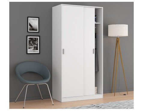 Armario 2 Puertas Correderas Max Blanco
