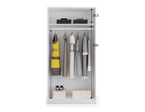 Armario 2 Puertas Correderas Max Blanco