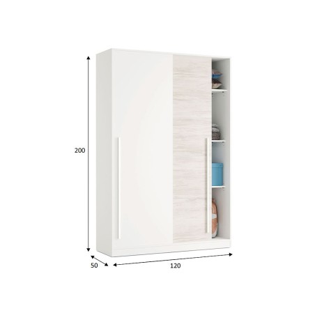 Armario 2 Puertas Correderas Blanco Velho