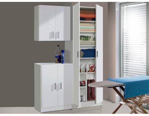 Armario Bajo Auxiliar 2 Puertas Blanco
