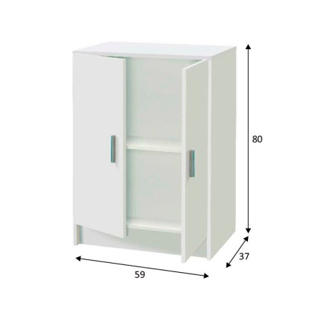 Armario Bajo Auxiliar 2 Puertas Blanco