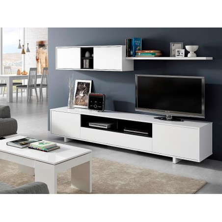 Mueble De Salón Varys Blanco Y Antracita