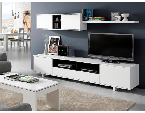 Mueble De Salón Varys Blanco Y Antracita
