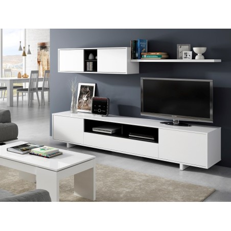 Mueble De Salón Varys Blanco Y Antracita
