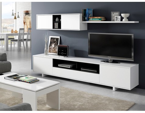 Mueble De Salón Varys Blanco Y Antracita
