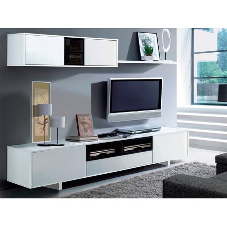Mueble De Salón Varys Blanco Y Antracita