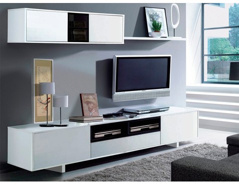 Mueble De Salón Varys Blanco Y Antracita